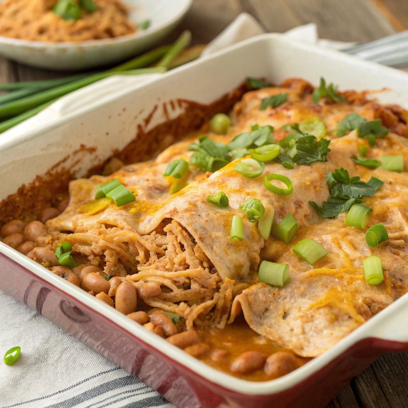 Fam Meal: Chicken Enchiladas & Sprouted Beans (gf)