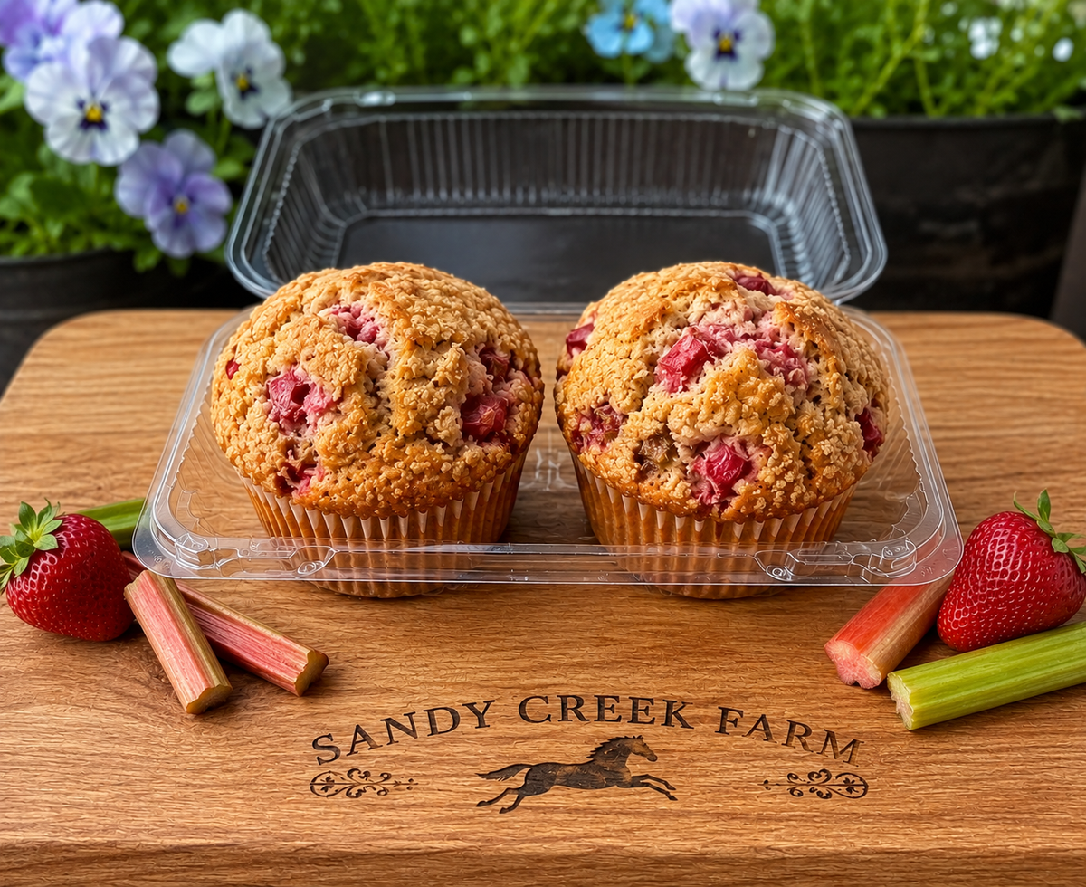 Strawberry Rhubarb Muffins